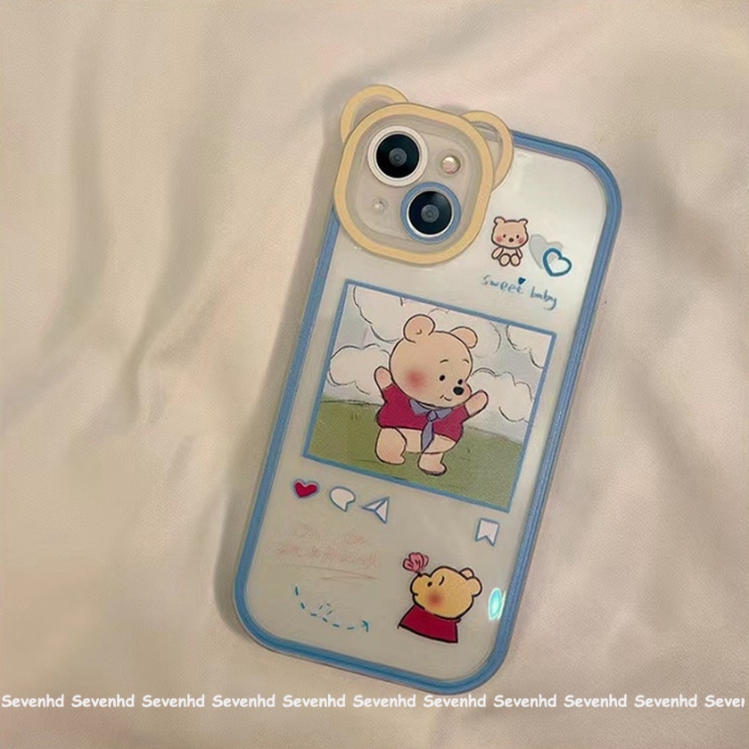 Ốp Điện Thoại Mềm In Hình Gấu Pooh Cho iPhone 14 13 12 11 Pro Max Xs Max Xr X 6 6s Plus