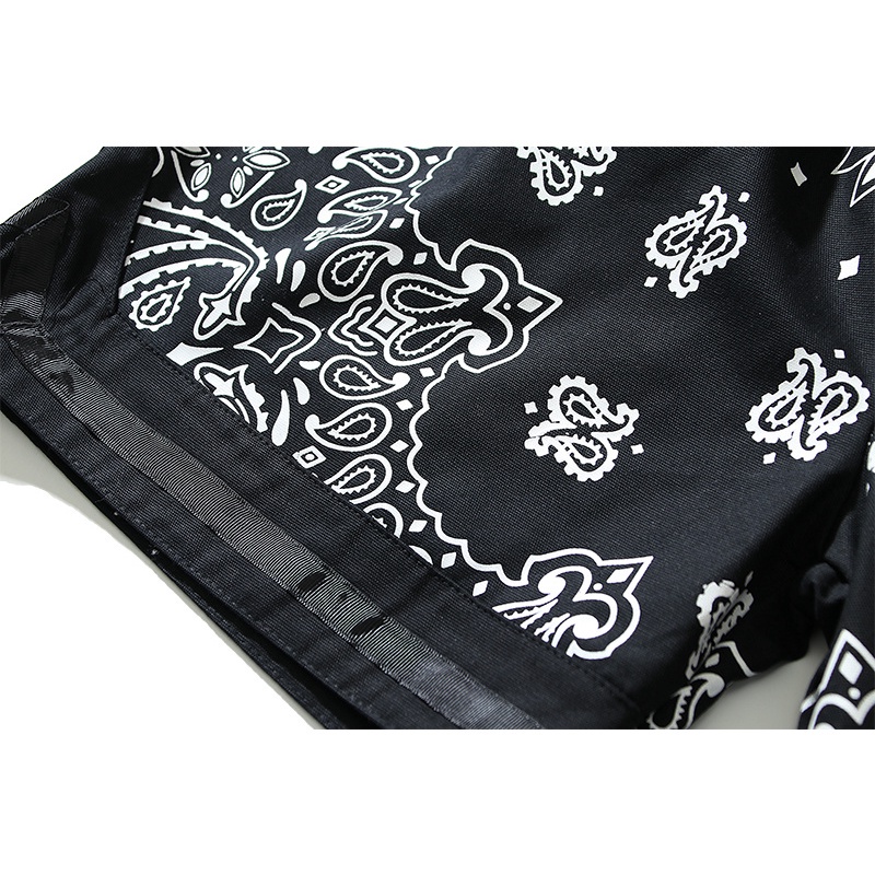 Quần Short Vải Cotton Lưng Thun Ống Rộng Thời Trang Unisex