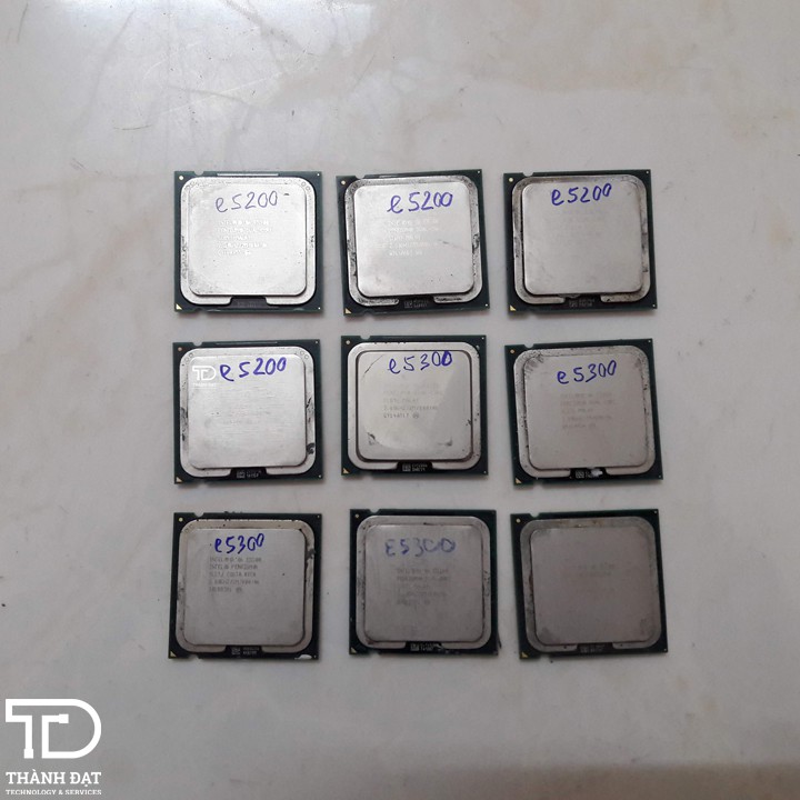 Bộ vi xử lý CPU Intel Pentium Dual Core E5xxx socket 775 - Chip E5200, E5300, E5400, E5500 lắp main G31, G41