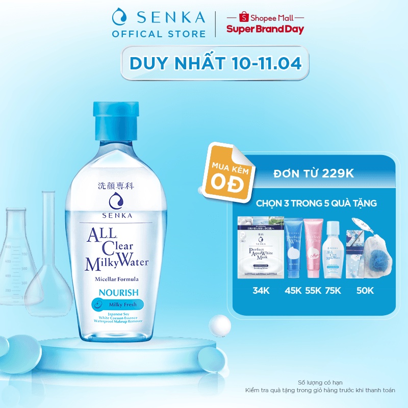 Nước Sữa Tẩy Trang 2 lớp Senka A.L.L. Clear Milky Water 230ml_70120