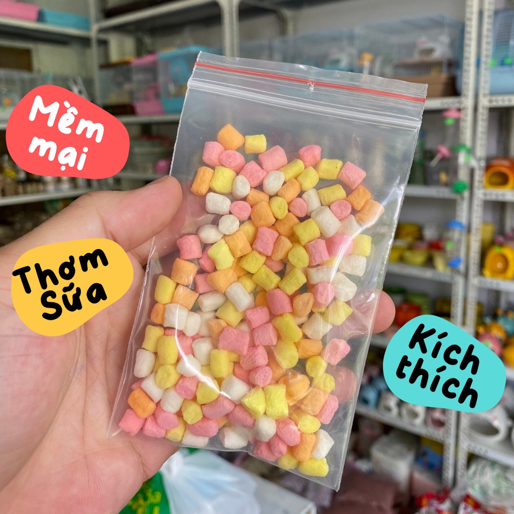 Mallow sữa kẹo xốp đồ ăn cho hamster, sóc, thú cưng nhỏ