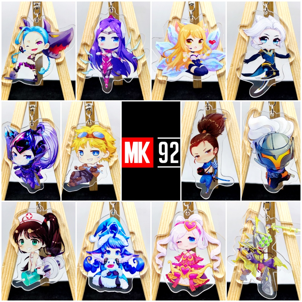 Móc Khoá LOL Tốc Chiến Ahri Jinx Yasuo Irelia Ezreal Vayne Master Yi Sona Akali Lulu Camille LMHT Liên Minh Huyền Thoại