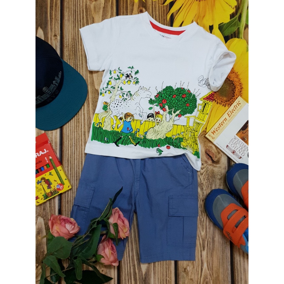 [Chính Hãng Place]Áo Thun Bé Trai Size Đại 18-33kg Cotton Co Giãn 4 Chiều Siêu Thấm Hút Mồ Hôi