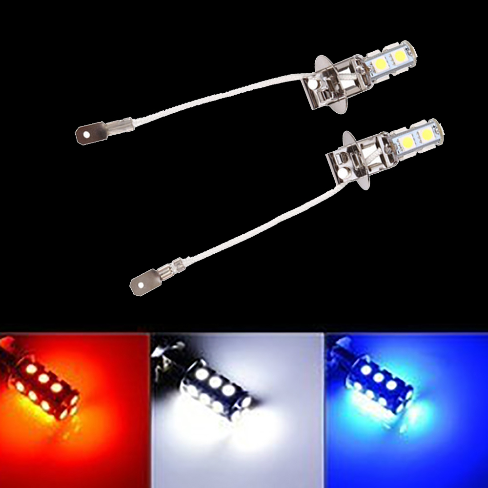 Set 2 Bóng Đèn Sương Mù H3 5050 9 Smd Led Dc12V 7500k Dành Cho Ô Tô