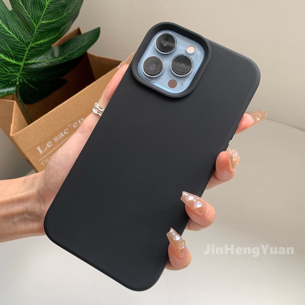 Ốp Điện Thoại Silicon Mềm Có Khung Bảo Vệ Camera Cho Iphone 14 Plus Pro Max