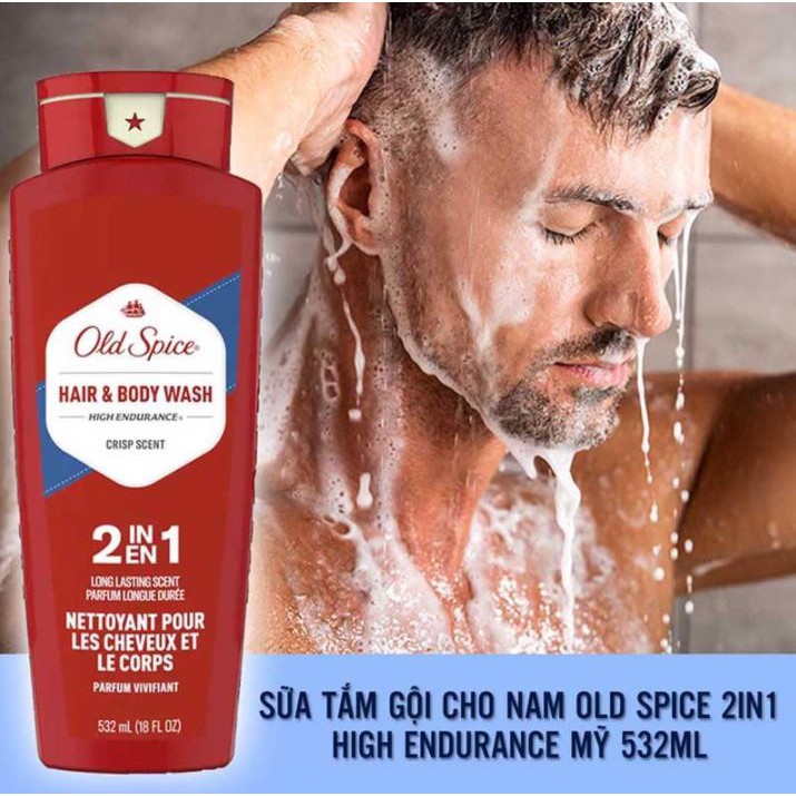 [532ml] Sữa Tắm Gội Dành Cho Nam Old Spice High Endurance Body Wash