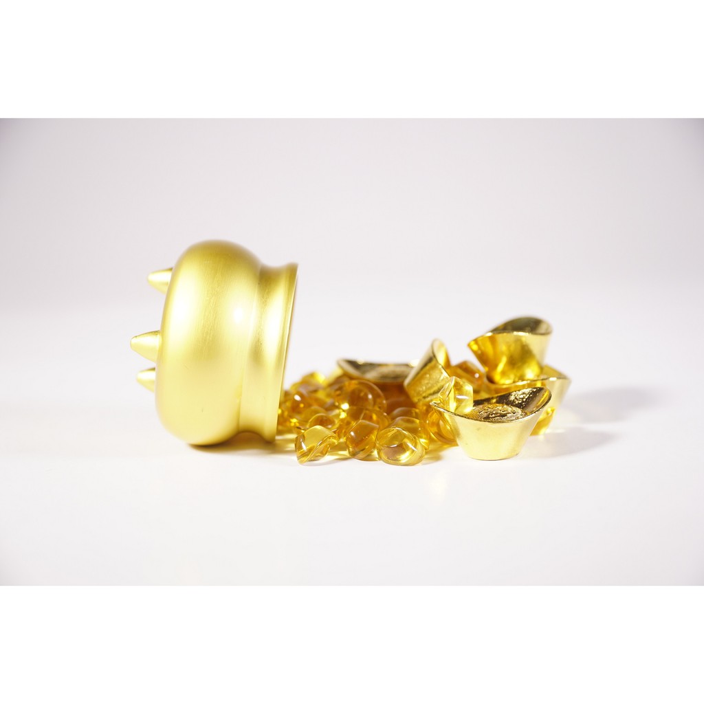 Hủ đồng vàng bát tụ bảo bồn + 20 thỏi vàng + 5 kim nguyên bảo chiêu tài nạp lộc | BigBuy360 - bigbuy360.vn