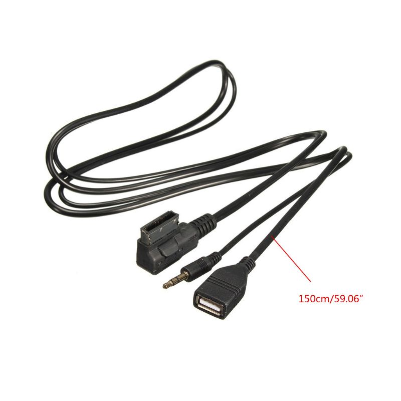 Dây cáp sạc âm thanh AUX MDI AMI MMI 3.5mm cho A6L A8L Q7 A3 A4L A5 A1 S5 Q5