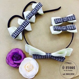 Combo set cột, kẹp, cài tóc cho bé gái
