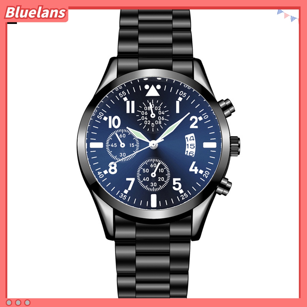 Đồng Hồ Analog Máy Quartz Mặt Tròn Hiển Thị Ngày 48h Thời Trang Cho Nam