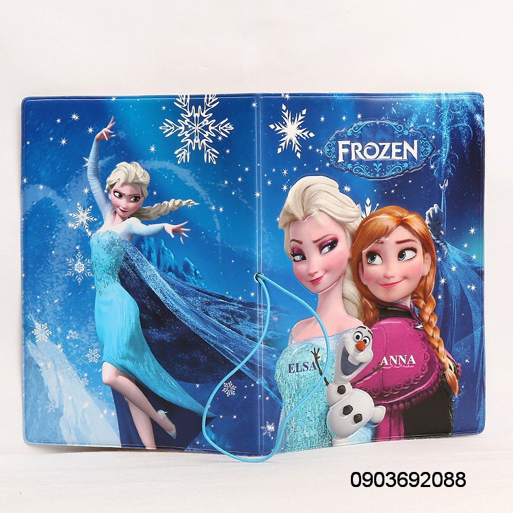 [HCM] Bìa bọc  hộ chiếu/ passport hoạt hình Frozen hình Elsa và Anna cực đẹp