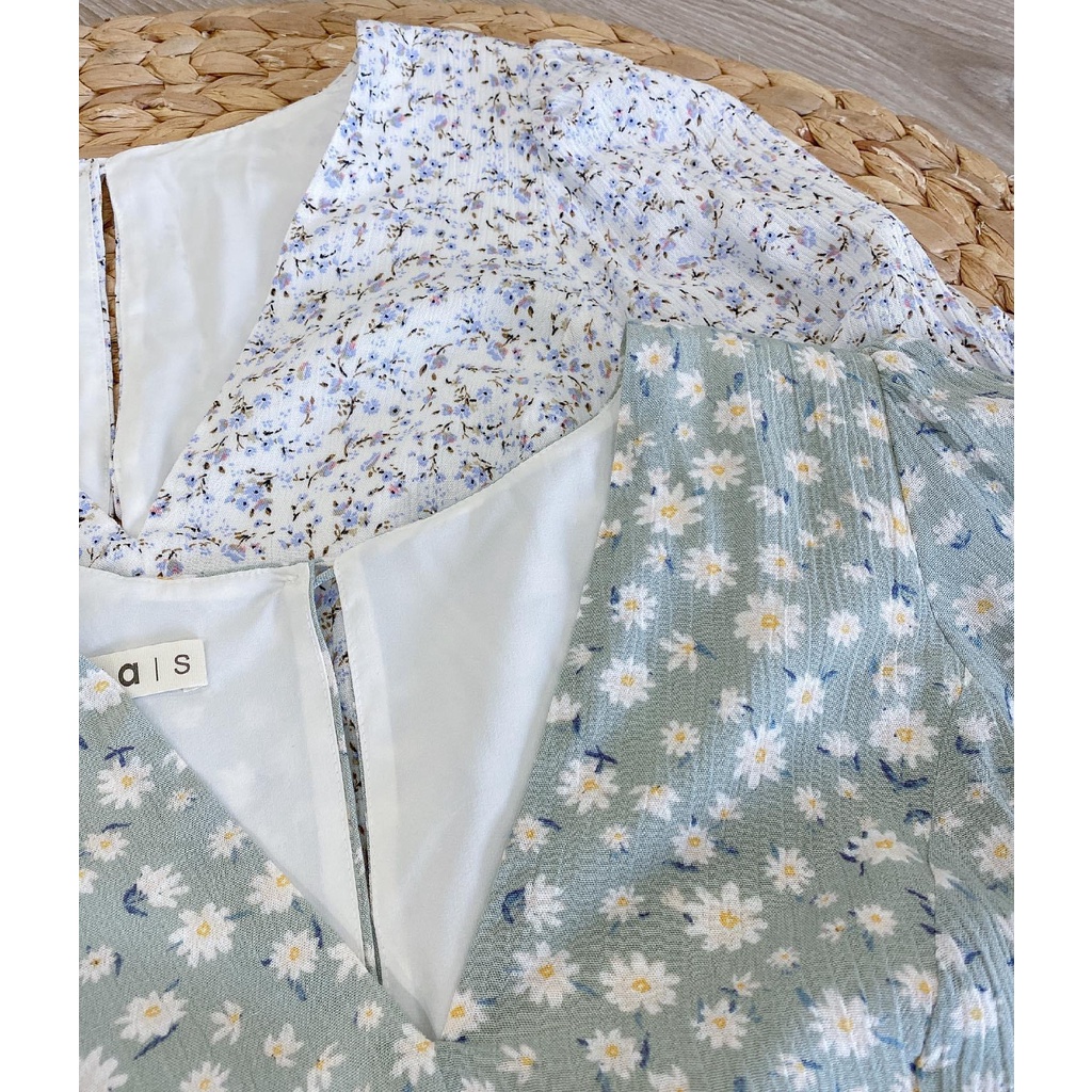 Đầm ROOMIE - Đầm cổ tim cột tay nơ | BigBuy360 - bigbuy360.vn