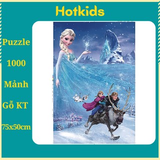 Tranh ghép hình 1000 miếng Gỗ có kèm keo gắn Công Chúa Elsa / Jigsaw Puzzle 1000 pcs/ Bộ xếp hình