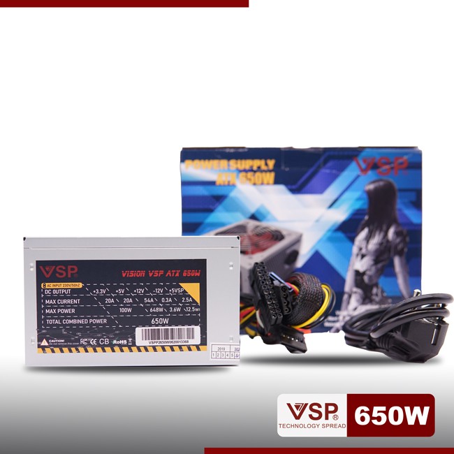 Nguồn máy tính Power VSP  650W