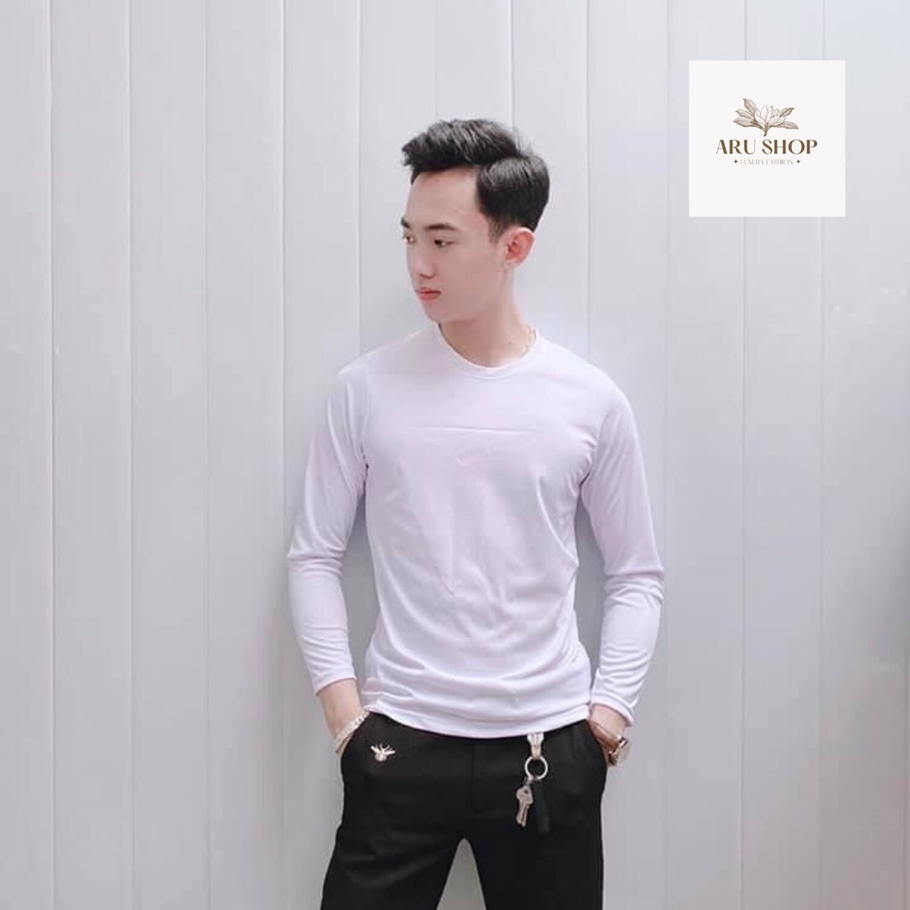 Áo thu đông nam cổ tròn dài tay giữ nhiệt co giãn cao cấp, giữ ấm cơ thể, áo dáng ôm cao cấp | BigBuy360 - bigbuy360.vn