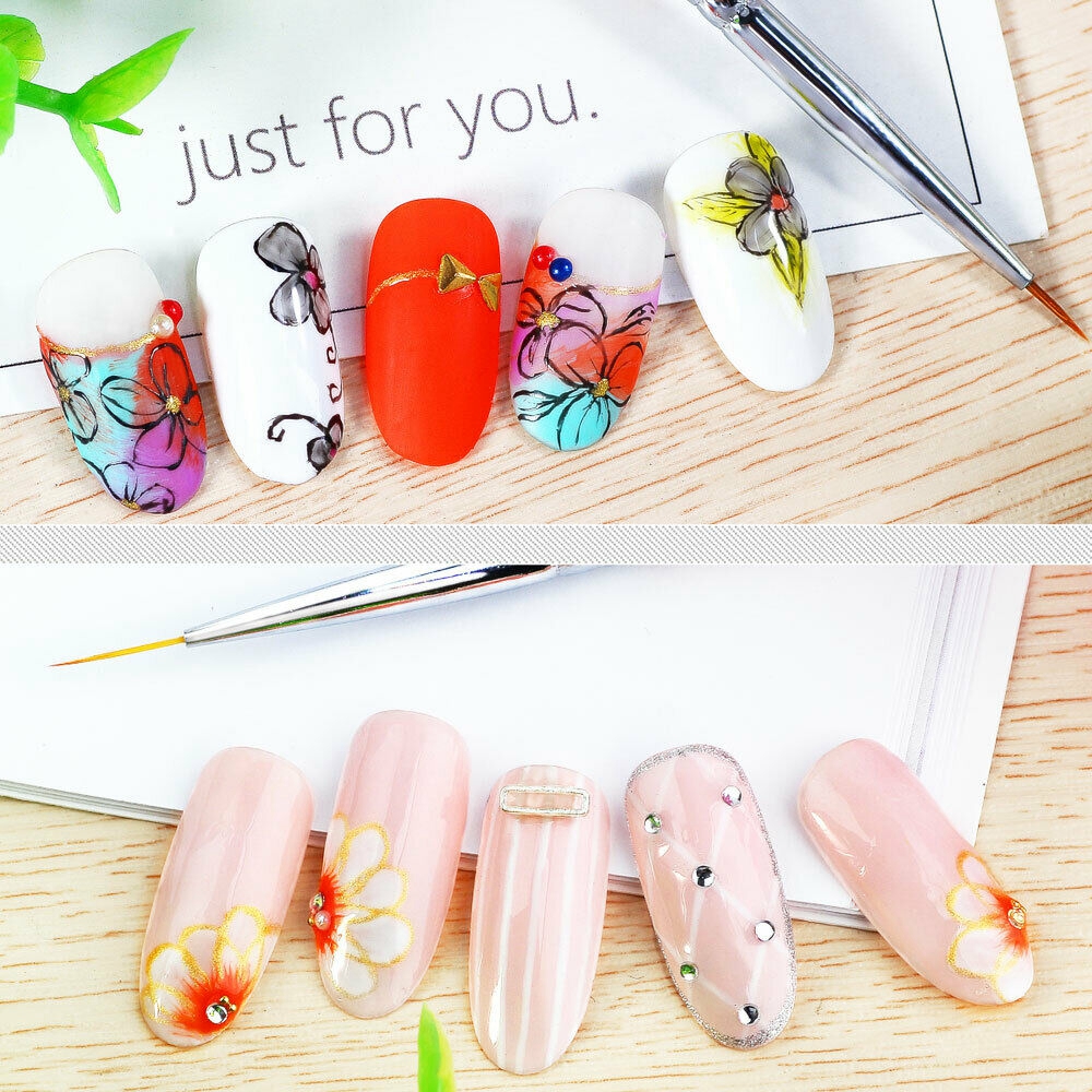 Bộ 3 cọ vẽ móng tay làm đẹp mới 7 / 9 / 11mm