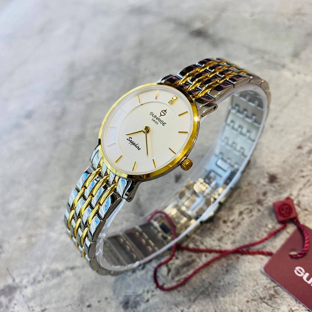 Đồng hồ Sunrise Nam Nữ chính hãng 737SWC.SG.T - kính saphire chống trầy - chống nước