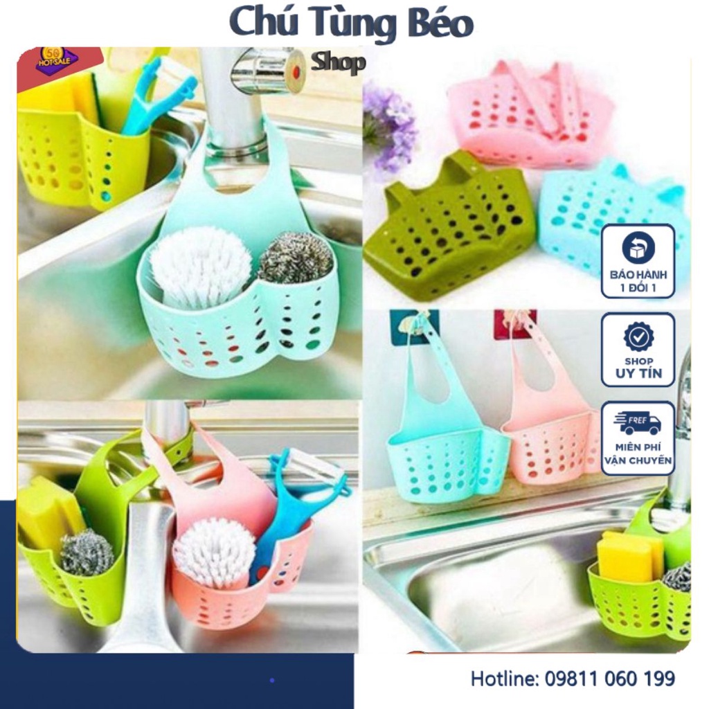Giỏ Để Đồ Treo Vòi Nước Silicon Siêu Bền, Giỏ Treo Vòi Rửa Bát