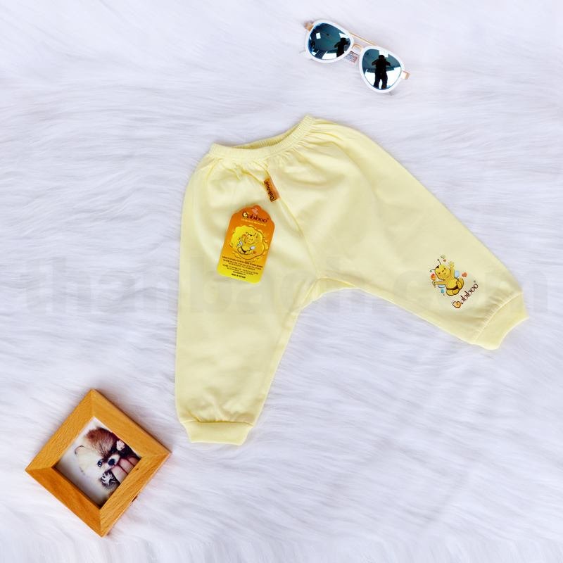 Quần dài bo mặc bỉm Babiboo in 0-18th đủ màu BB35