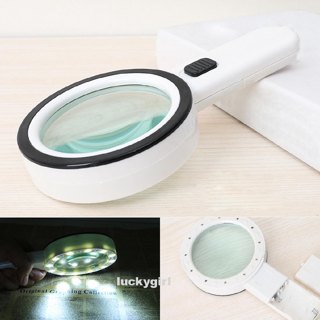 Kính Lúp Cầm Tay 30x Có Đèn Led Hỗ Trợ Đọc Sách Tiện Dụng
