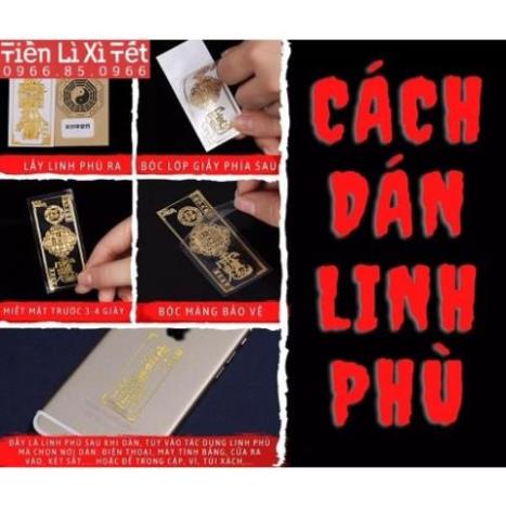 Miếng dán phong thủy Linh phù buôn mua may bán đắt