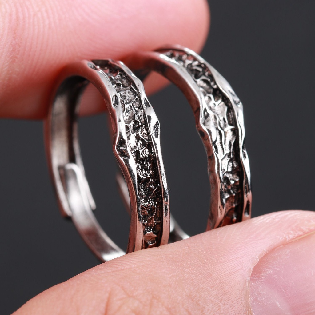 Nhẫn Cặp Đôi Dạng Mở Điều Chỉnh Được Phong Cách Gothic