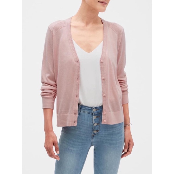 Áo len cardigan banana republic xịn