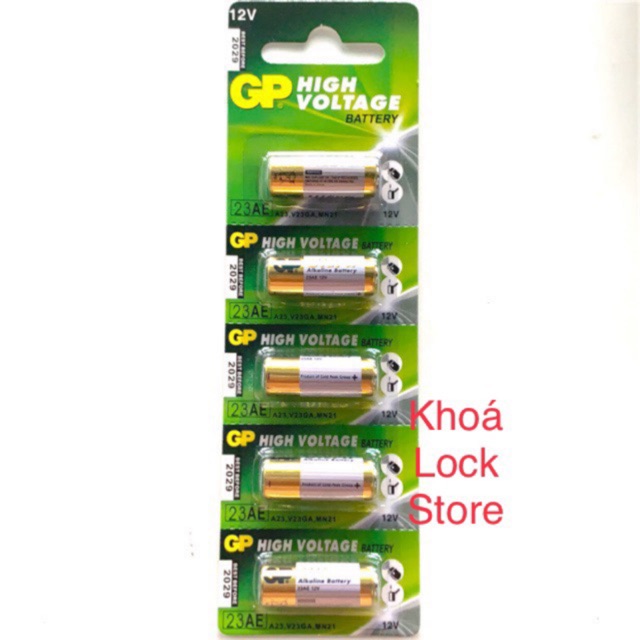 Vĩ 5 pin 23AE GP thay cho remote cửa cuốn