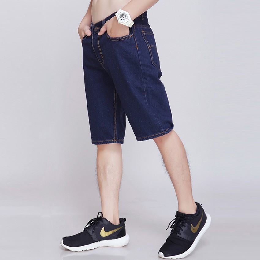 Quần shorts jeans nam ống suông trung niên vãi đẹp size 28 đến 40