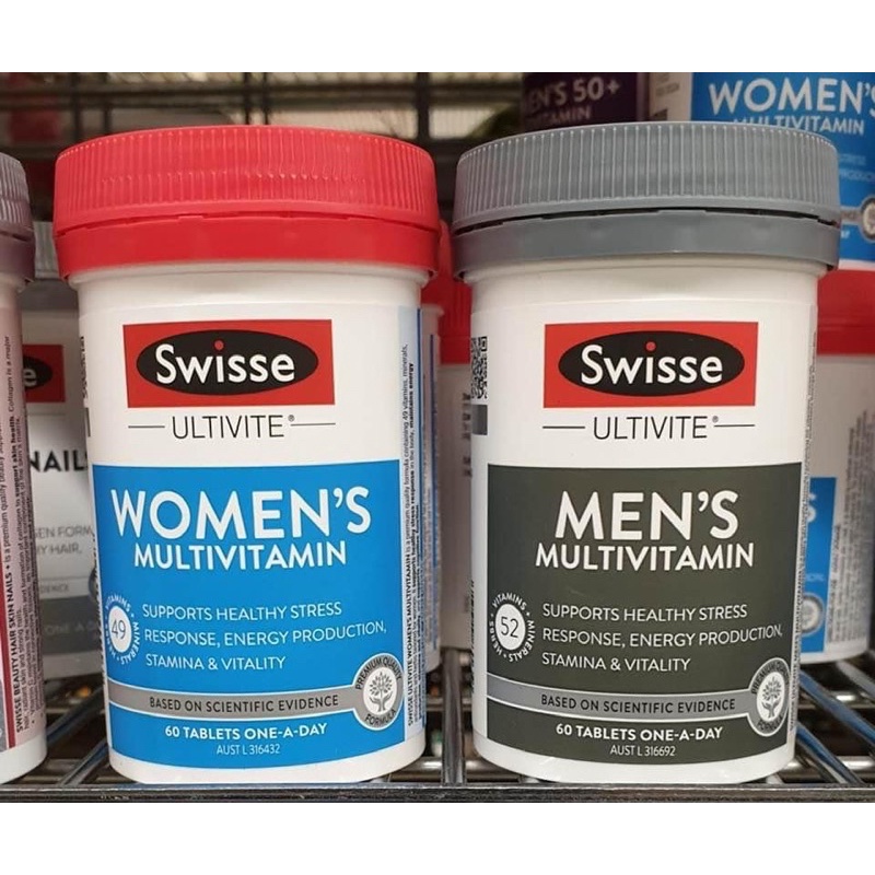 Vitamin Tổng Hợp Cho Nam Nữ, Swisse Men’s/Women’s Ultivite Multivitamin