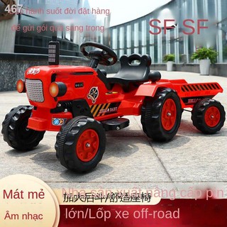 【21 năm】Đồ chơi cậu bé trẻ em ô tô điện máy kéo chạy pin lớn với xô quà sinh nhật