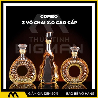 Vỏ chai rượu ngoại đẹp vỏ chai xo cao cấp dùng trang trí bàn tiệc cb-m093313 - bigmanstore