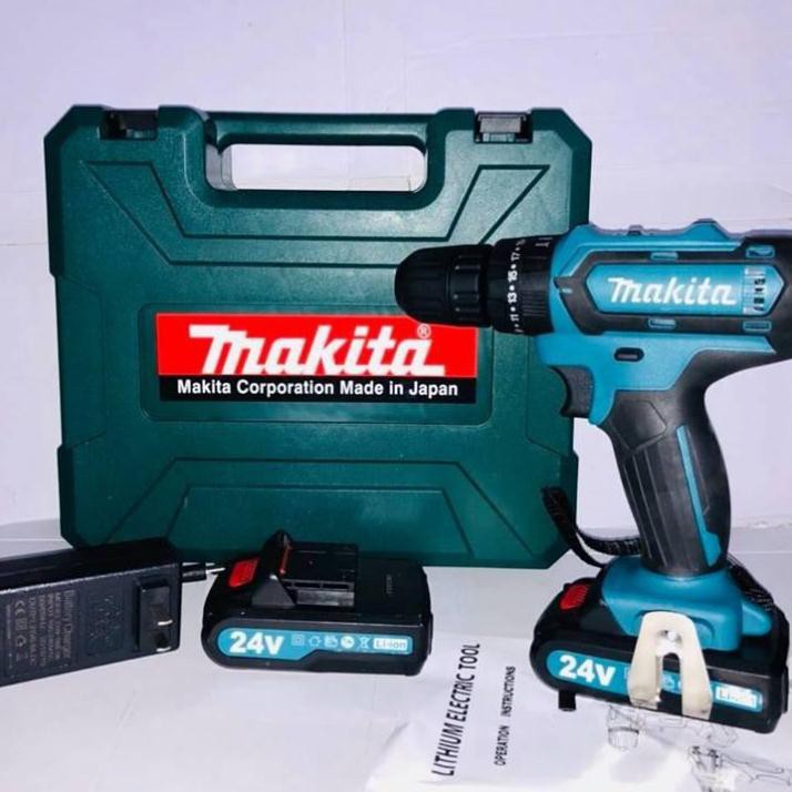 Máy khoan pin có BÚA  MAKITA 24V 1 pin chuẩn 5 cell, máy khoan cầm tay, máy bắt vít cao cấp