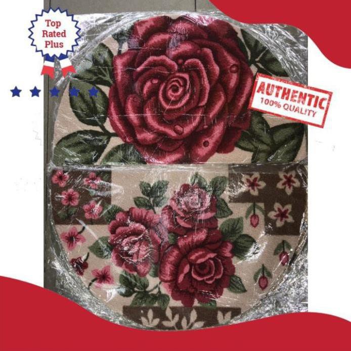 [Nhanh Lên] Thảm Chùi Chân Bán Nguyệt Chống Trơn PVC [Xả Kho] Kích Thước 40cm x 65cm (Hoa Văn Ngẫu Nhiên)