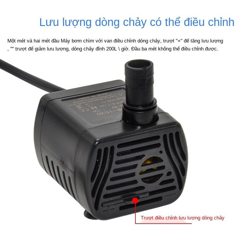 Ống cấp nước miễn phí vận chuyển Máy bơm chìm 5V siêu êm Máy bơm cá USB Đồ thủ công Máy bơm nước mini mini mini năng lượng mặt trời