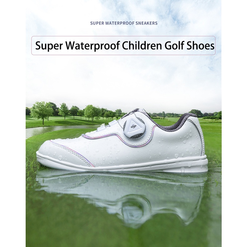 Giày Thể Thao Đánh Golf PGM Khóa Xoay Chống Trượt Trọng Lượng Nhẹ Thoải Mái Cho Thanh Thiếu Niên