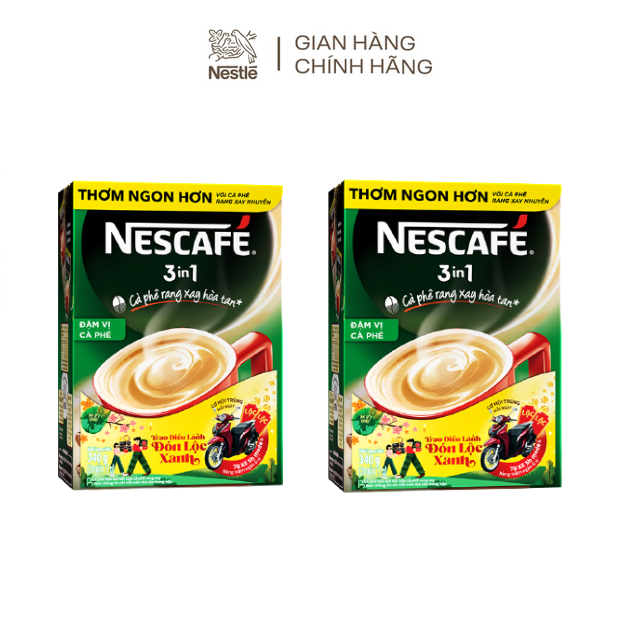 Combo 2 hộp 20 gói x 17g NESCAFE 3in1 Rang xay Đậm Vị Cà Phê