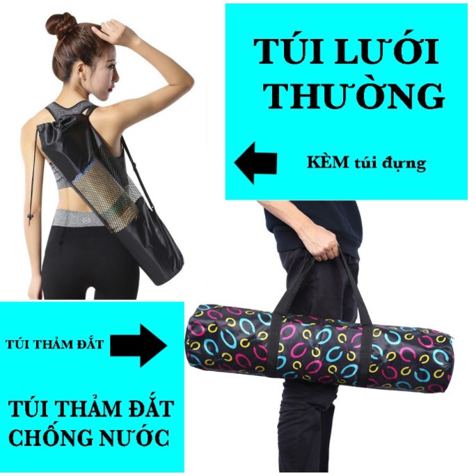 [FREESHIP❤️]THẢM TẬP YOGA ❤️THẢM TẬP GYM TPE 6MM 2 LỚP