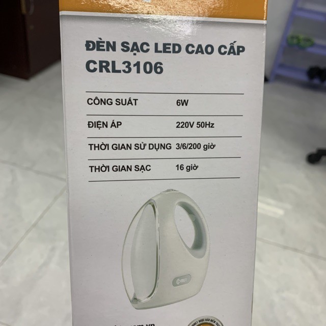 Đèn Sạc Led Comet CRL3106 công suất 6W đa chức năng