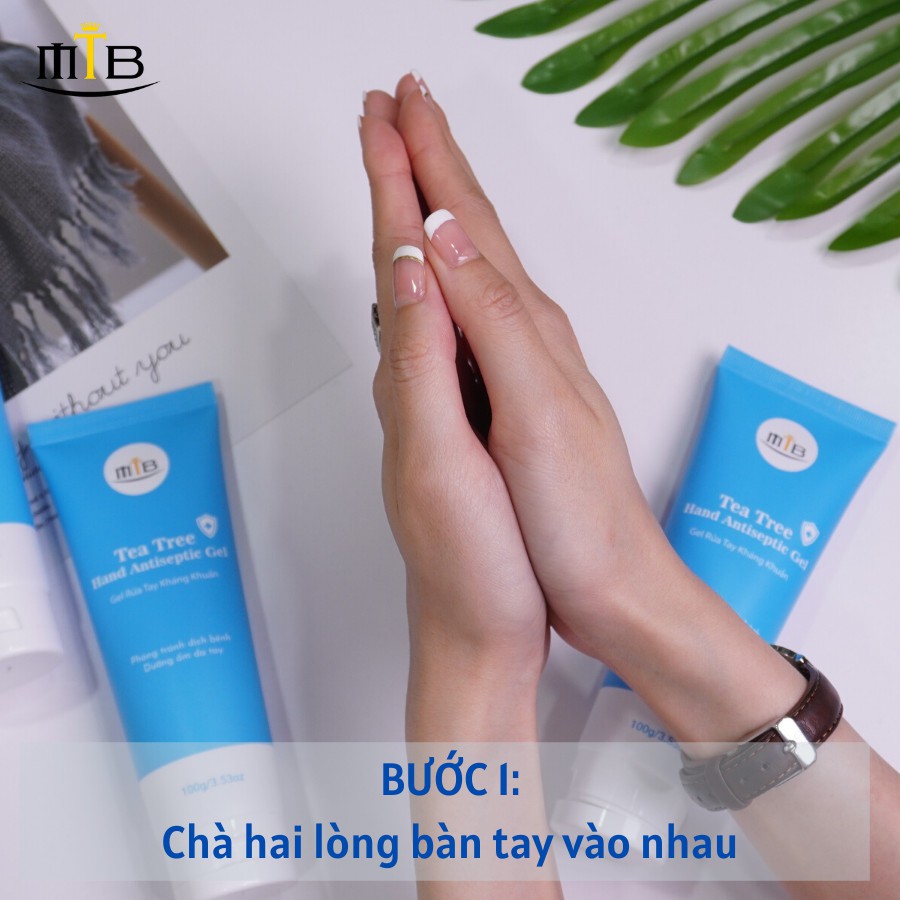 Gel Rửa Tay Khô Kháng Khuẩn Không Cần Nước Tea Tree - Gel rửa tay có chứa cồn, diệt khuẩn, phòng chống dịch bệnh