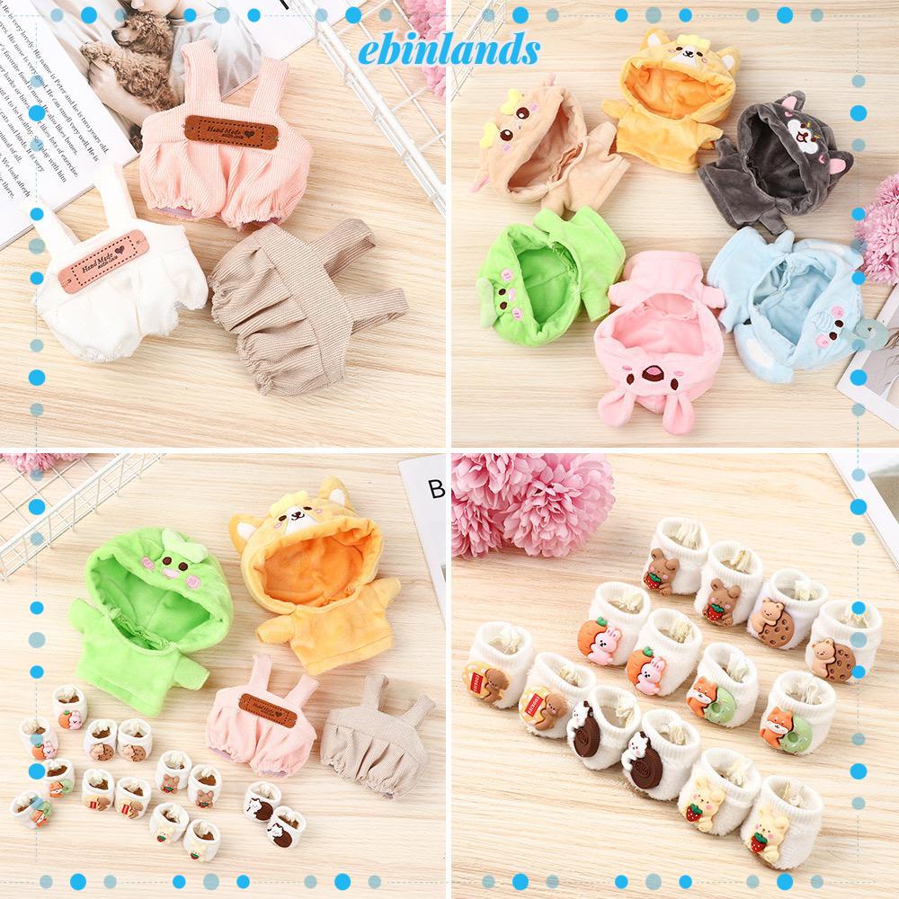 Áo hoodie/quần yếm/ giày mini hình động vật xinh xắn làm phụ kiện cho búp bê nhồi bông 20cm/14inch