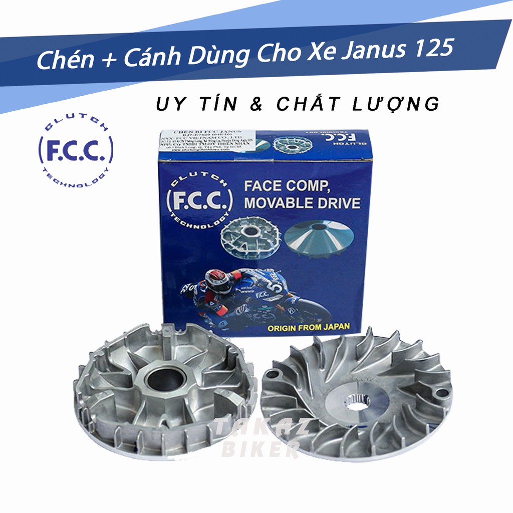 Chén bi và cánh quạt dùng cho xe Janus 125 hãng FCC Công Nghệ Japan