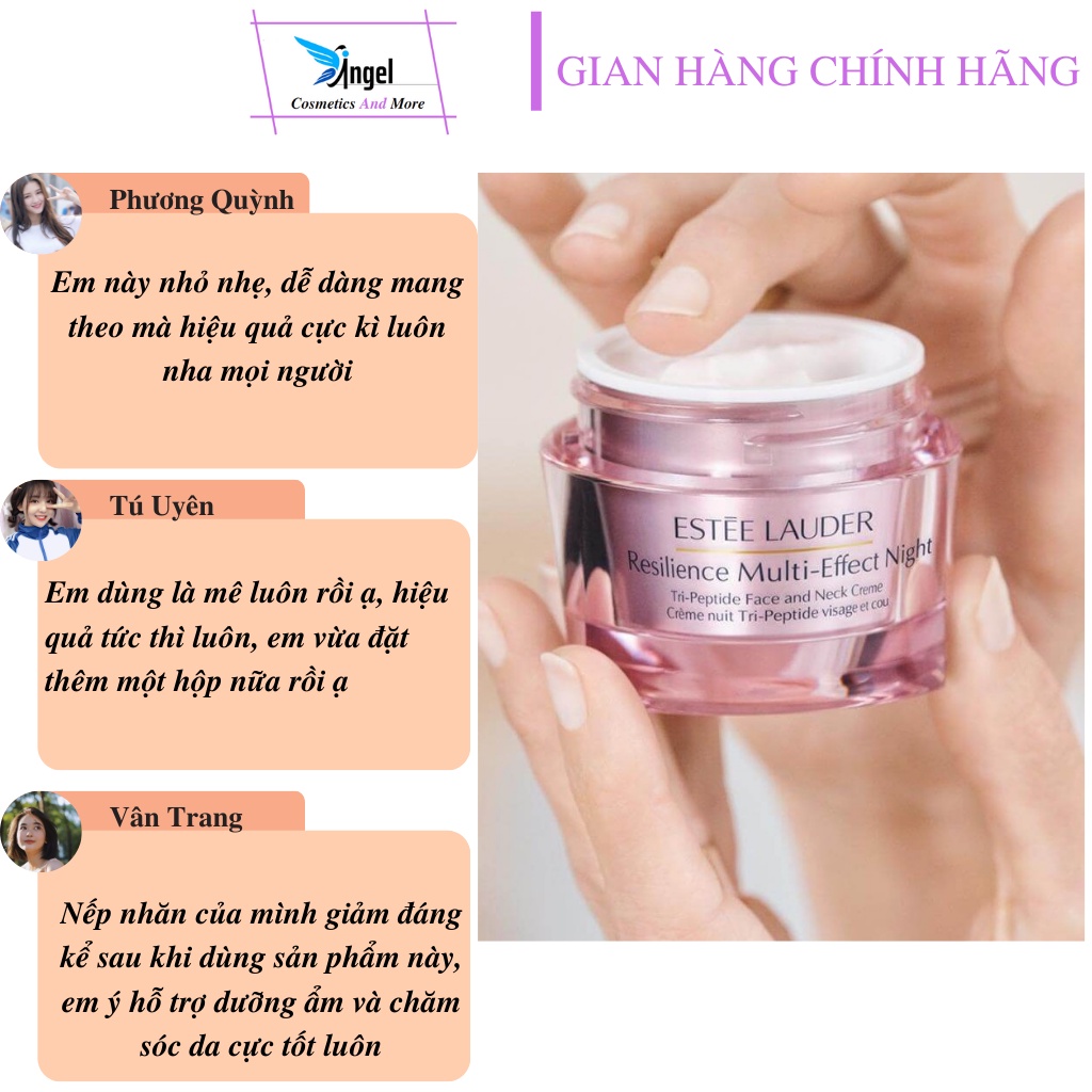 Kem dưỡng nâng cơ săn chắc ban đêm da mặt và cổ  Estee Lauder Resilience dưỡng da chuyên sâu 15ml
