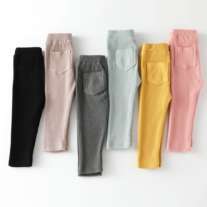 Quần Legging Cotton Mỏng Phối Túi Thời Trang Đáng Yêu Dành Cho Bé Gái