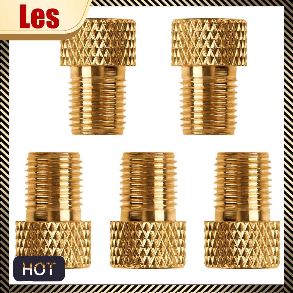 Set 5 đầu nối van lốp xe đạp bằng đồng