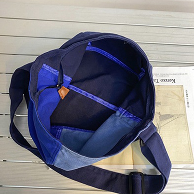 IELGY Túi Đeo Vai Cỡ Lớn Họa Tiết Kẻ Sọc Phong Cách Nhật Bản Thời Trang Cho Nữ