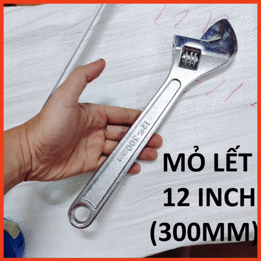 Mỏ Lết 12'' FORGED STEEL, Thép mạ trắng (Chính Hãng)