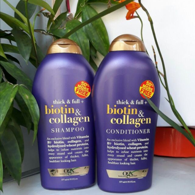 ( Biotin Collagen ) Cặp Dầu Gội Biotin Collagen Chống Rụng Tóc Và Mọc Tóc Nhanh, Hương Thơm Dịu, 577ml 💖