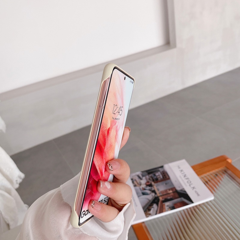 Ốp Điện Thoại PC Cứng Mỏng Không Viền Màu Kẹo Cho Samsung Galaxy S21 Ultra S20 FE Note 10 Plus