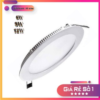 Đèn âm trần tròn siêu mỏng 6w, 9w, 12w.
